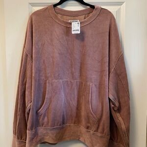 We The Free Preston Velour Pullover in Latte